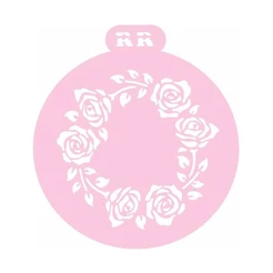 Stencil Redondo Rosas - Ref.3034 - 1 unidade - RR Cortadores - Rizzo