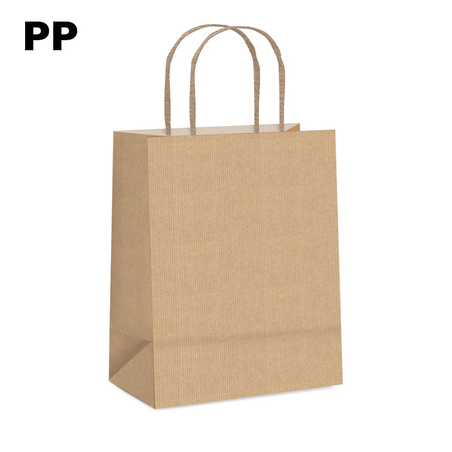 Sacola de Papel PP 16x12x7cm - Kraft - 50 unidades - Cromus - Rizzo - Stationery