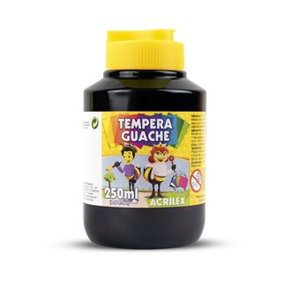 Tinta guache Preto 250ml 520 Acrilex