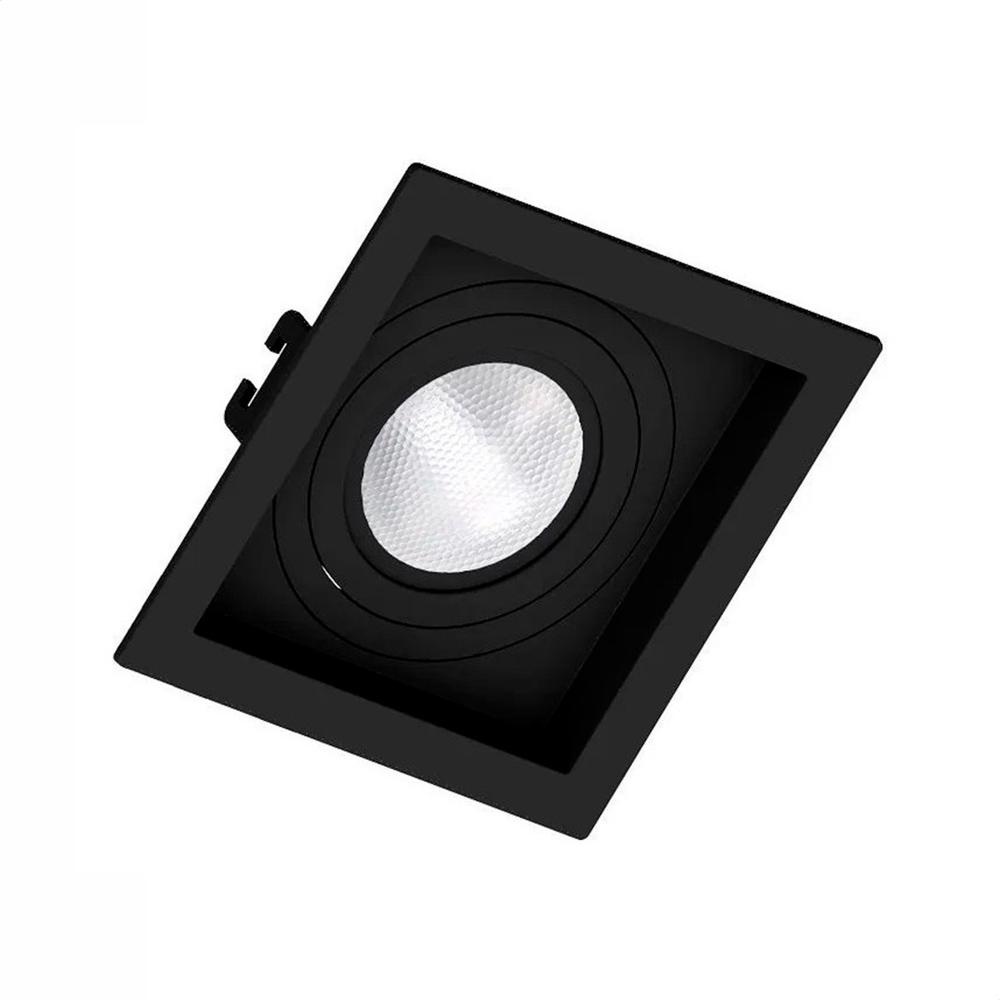 Spot Embutir Recuado Preto Par20 E27 Direcionavel Save