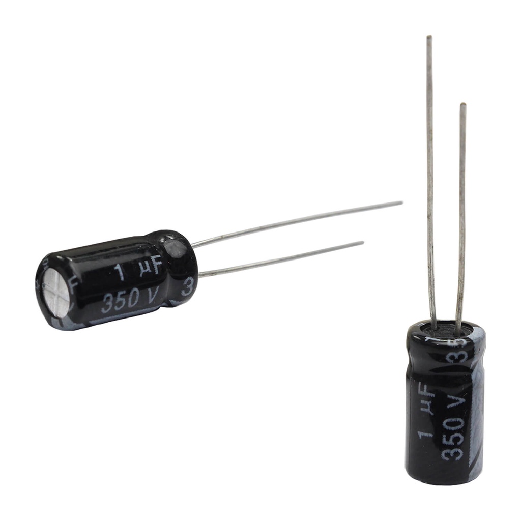 50x Capacitor Eletrolítico 1uf x 350v 105º - kit c/50 peças