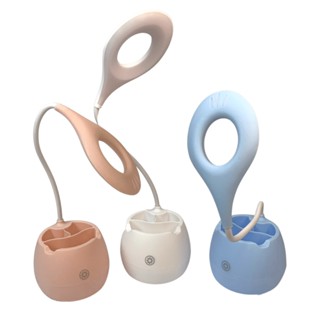 Luminária de Mesa Touch Led Haste Flexível Porta Caneta USB