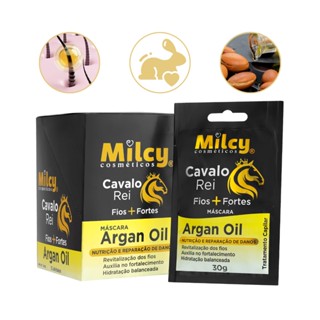Mascara Capilar Argan Oil Nutrição Cavalo Rei Milcy 30g