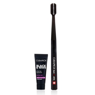 ESCOVA DENTAL CURAPROX 5460 + PASTA BLACK IS WHITE 10 ML