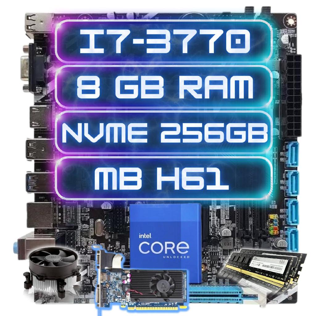 Kit I7 3770 Placa Mãe H61 Cooler 8gb Ddr3 Nvme 256gb