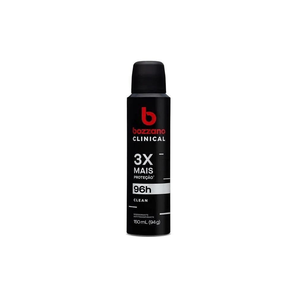 Desodorante Aerosol Antitranspirante Masculino Bozzano Clinical Clean 150ml em Oferta na Shopee