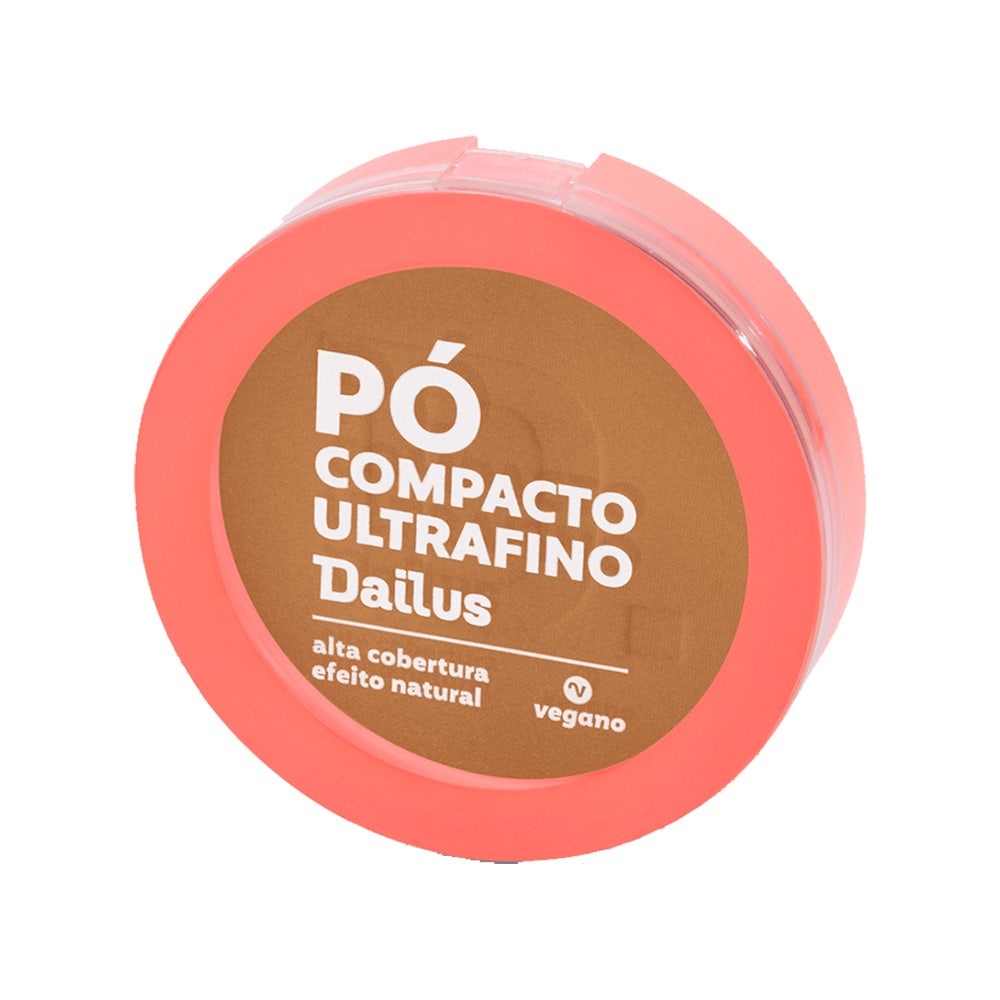 Pó Compacto Facial Dailus Vegano D8 Médio em Oferta na Shopee