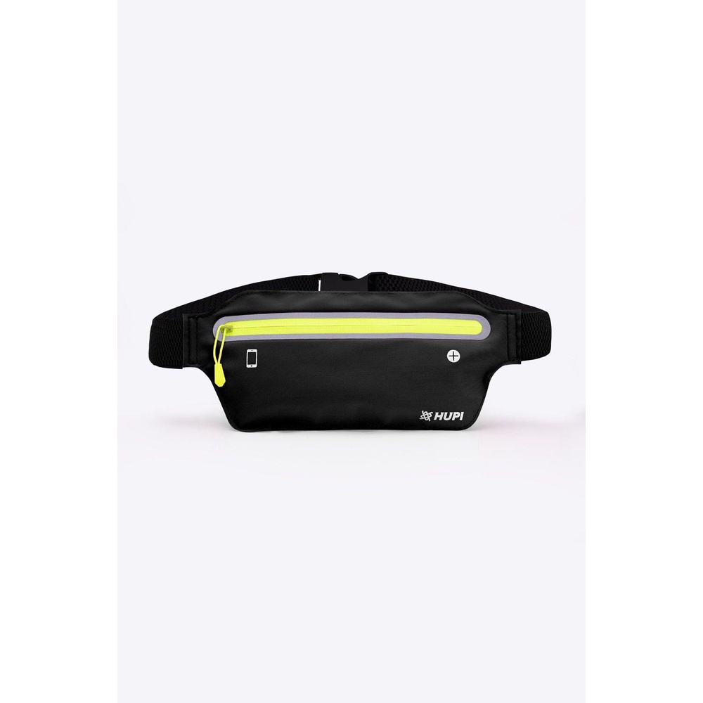 Pochete HUPI Slim Preto Zíper Amarelo em Oferta na Shopee