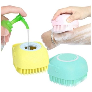 Lava Pelo Pet Escova Para Cachorro Gato Esponja De Silicone Para Banho Com Dispenser em Oferta na Shopee