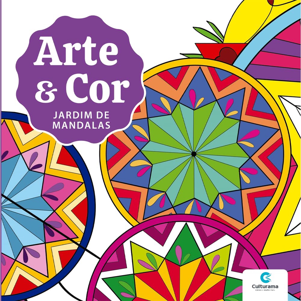 Livro de Colorir Pintar Anti-Stress Terapêutico Jardim de Mandalas Arte e Cor Culturama