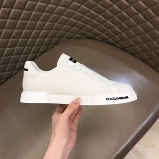 Em stock/Sapatos masculinos Dolce & Gabbana Carta de renda combinando todos os sapatos esportivos brancos