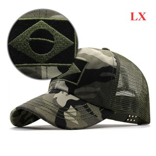 LX Camuflagem Do Exército Bonés De Baseball Masculino Bandeira Brasil Bordados Moda Chapéu Esportivo Exterior Caça Casual