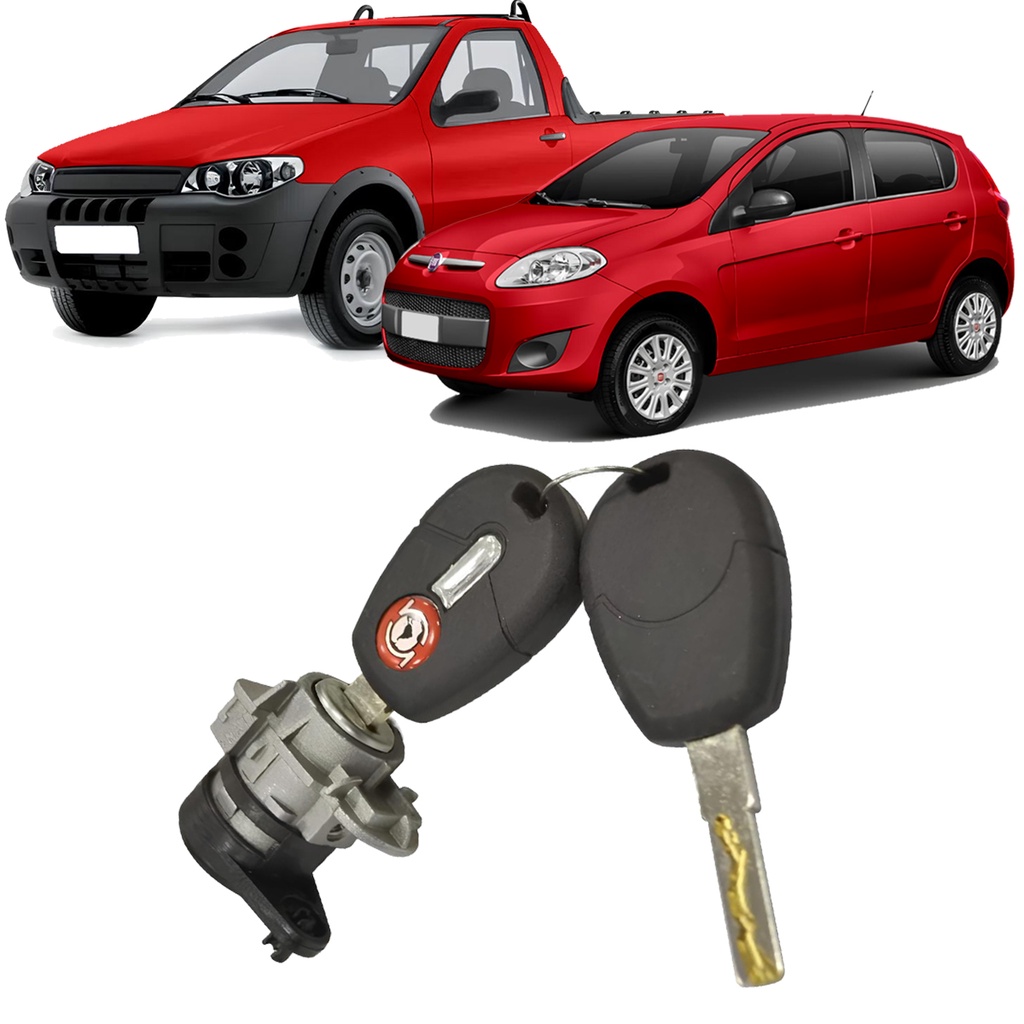 Cilindro Porta Dianteira Palio 2004 a 2017 Siena 2004 a 2016 Strada 2005 a 2012 Com Chaves