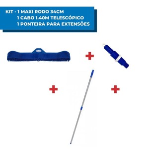 Vassoura Rodo Inteligente Maxi Rodo com Cabo 140cm Alumínio com Trava e Anel Bralimpia