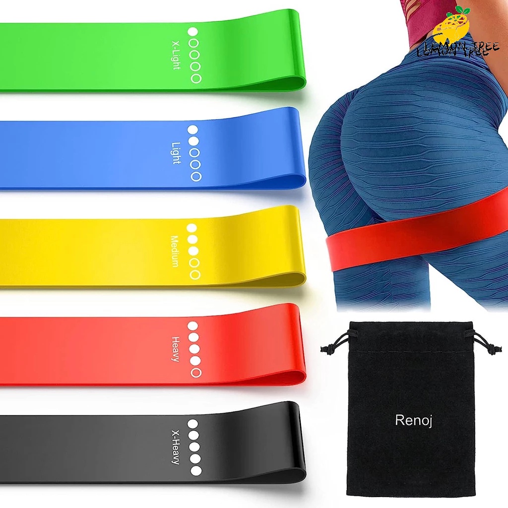 kit 5 Faixas Elástica de Resistência para yoga Pilates Treino Academia- Entrega Rapido em Oferta na Shopee