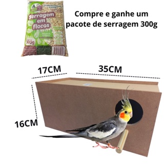 Ninho Calopsita Casinha Para Calopsita Grande em Oferta na Shopee