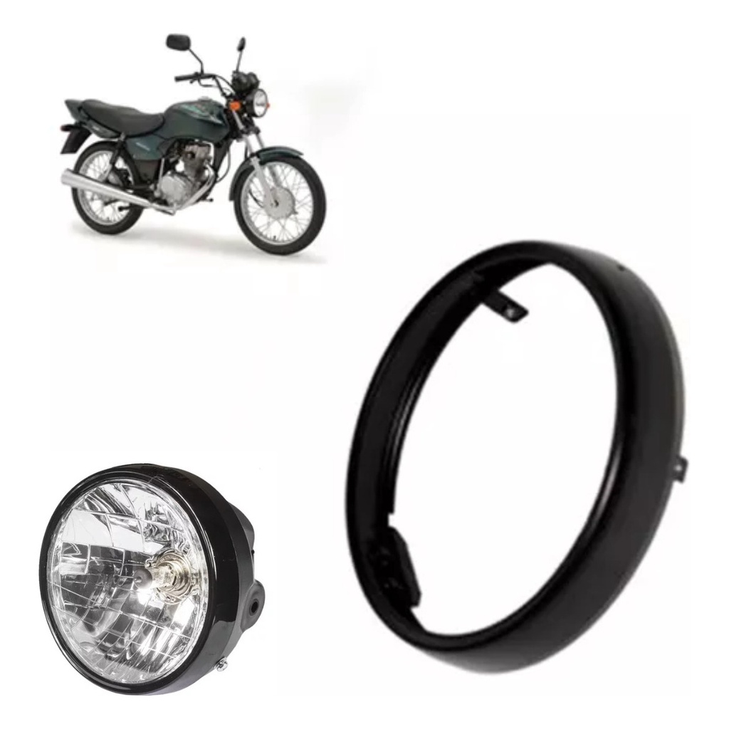 Aro Farol Honda Titan Fan 150 Titan Fan 125 Até 2013 Composição Ferro