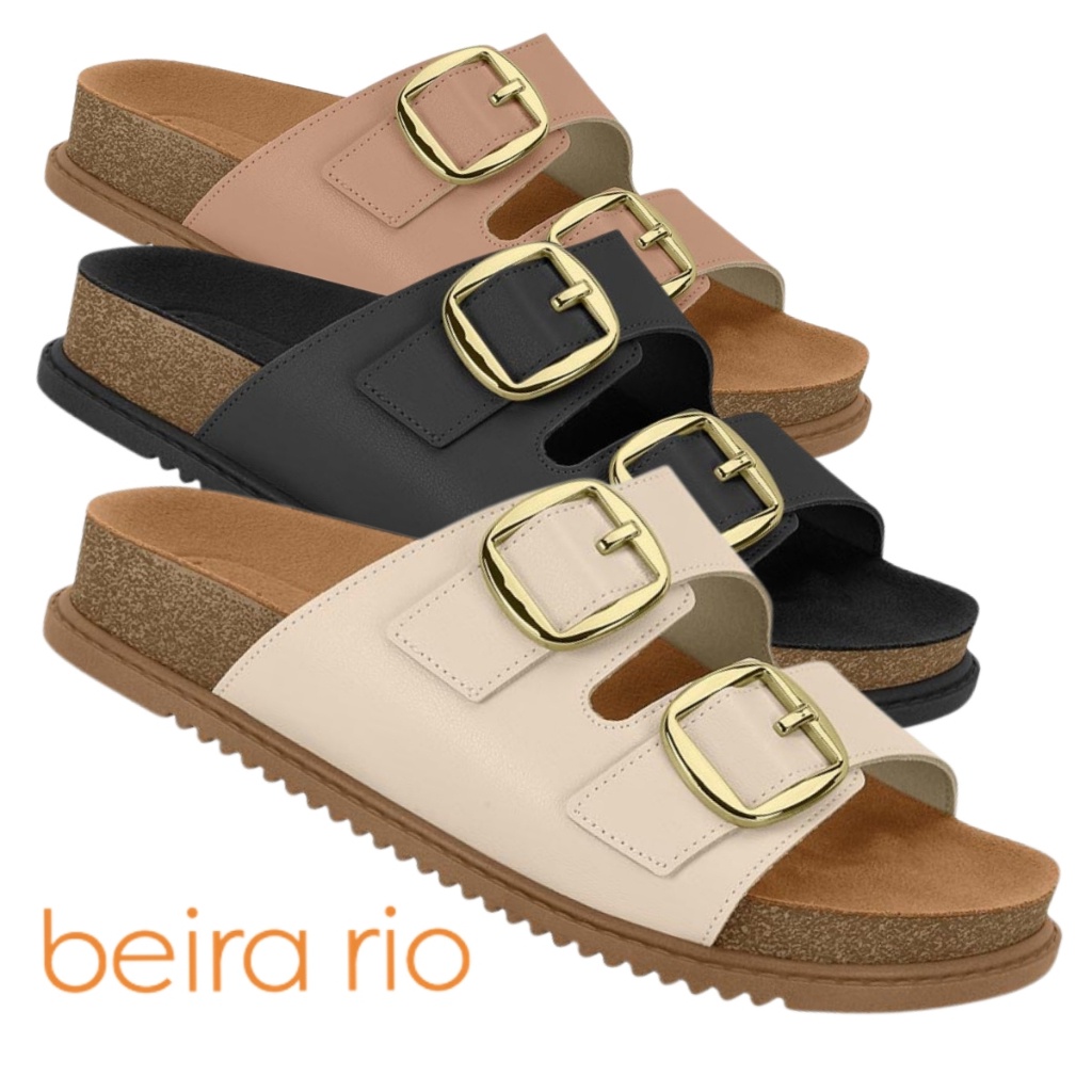 Birken Beira Rio Original Papete Conforto Sandalia Feminina Chinelo Lançamento