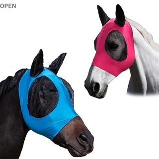Equitação Respirável Malha Cavalo Orelha Capa Equipamento De Equestre Máscara De Mosca Gorro Net Máscaras De Ouvido Prot em Oferta na Shopee
