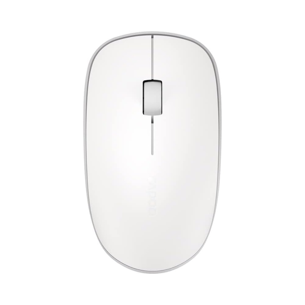 Mouse sem fio Bluetooth Rapoo Branco Com Pilha