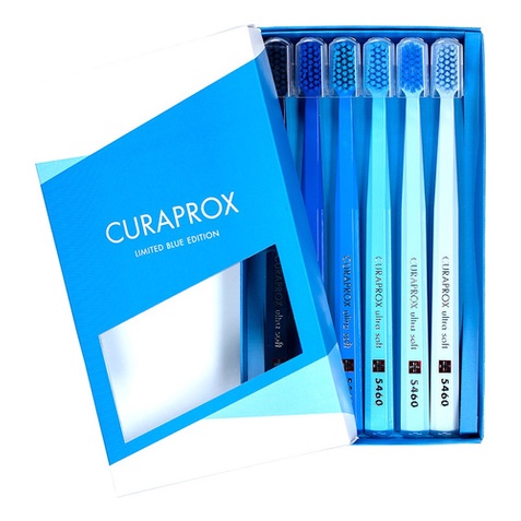 Escova Curaprox Blue Edition Cs 5460 Ultrasoft Azul C/ 6 Un