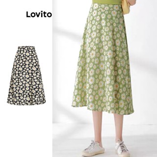 Lovito Boho Saia Feminina com Estampa Floral L74ED222