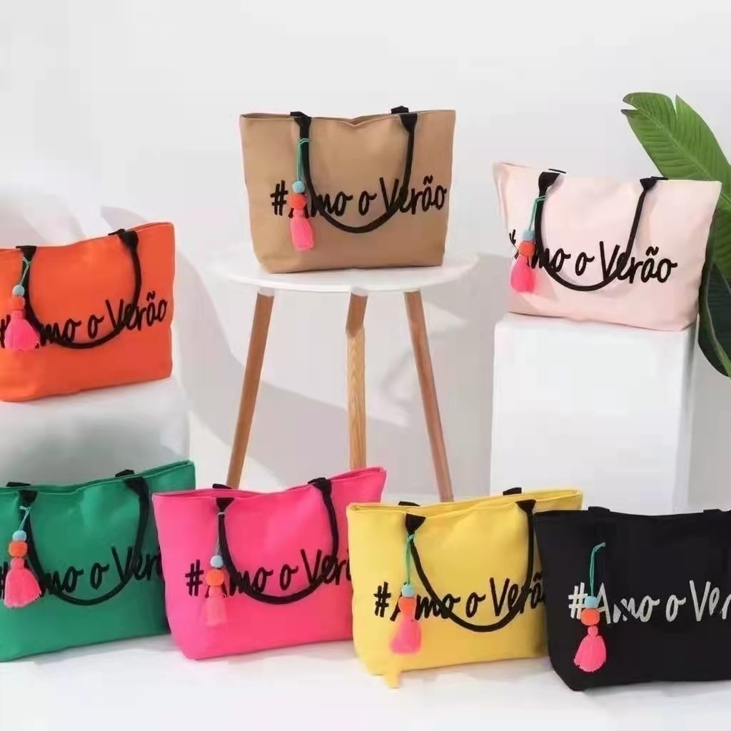 Bolsa De Praia Modelo Amo Verão FANG