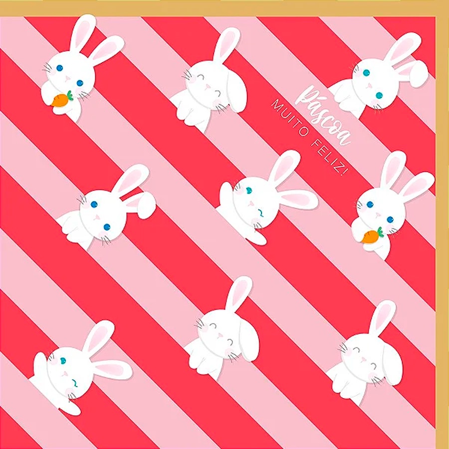 Saco Express 35x35cm para Ovos de 250g a 350g - Coelhinhos Vermelho - 25 unidades - Cromus - Rizzo Distribuidora em Oferta na Shopee