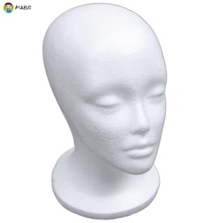 Manequim Fêmea De Espuma Modelo Cabeça De Chapéu Peruca Stand Rack Branco