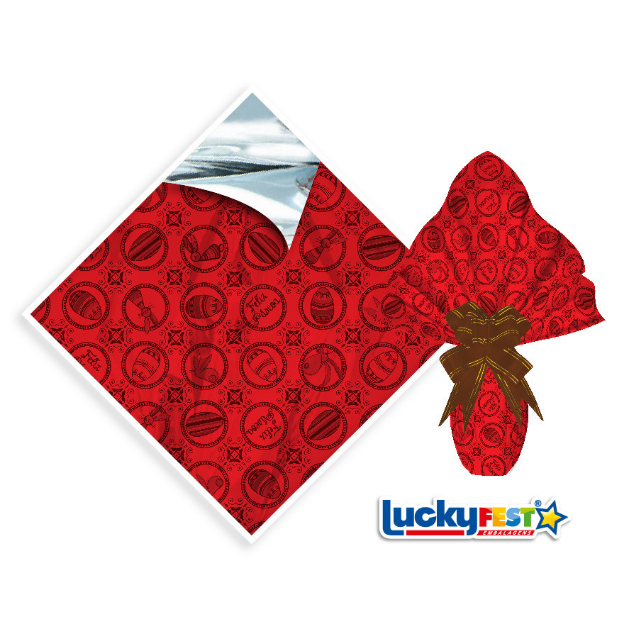 25 Sacos Express P/OVO DE PÁSCOA DELUXE VERMELHO Ovo Páscoa 250g a 350g - 35X35 cm  Luckyfest em Oferta na Shopee