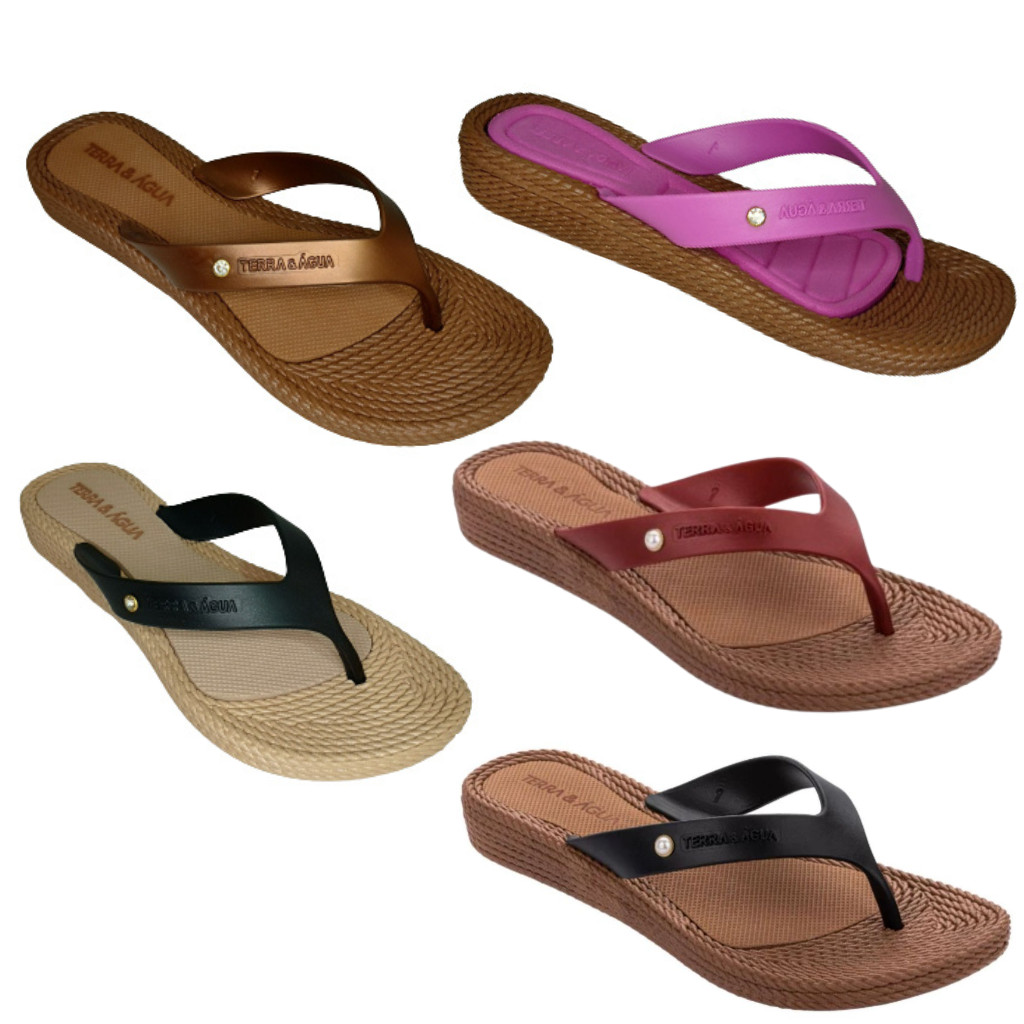 Chinelo Feminino Sandália Antiderrapante Mulher Borracha Terra e Agua Cancun em Oferta na Shopee