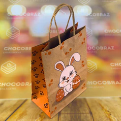 10~40 SACOLA PASCOA P RABBIT 13,5 X 8 X 19 - REF:2465 (LC) (PASCOA LC OUTLET) (CHOCO)
