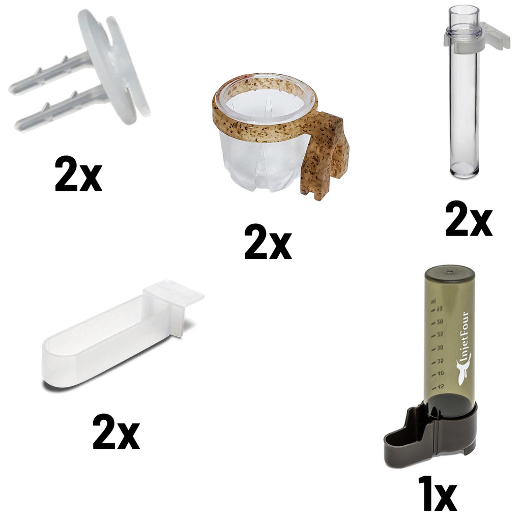 KIT Para Pássaros - Porta Frutas Porta Vitaminas Porta Tiririca Fino Bebedouro Graduado Unhão em Oferta na Shopee