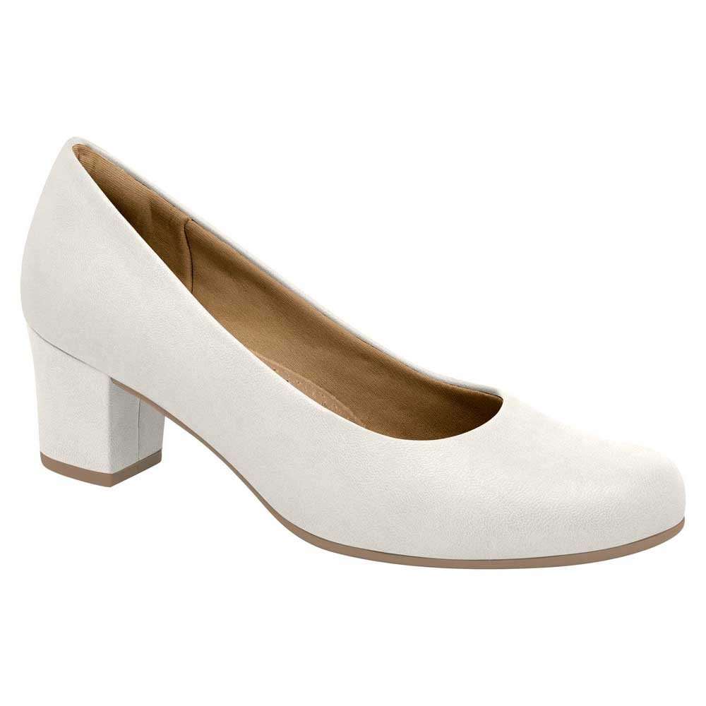 Sapato Social Salto Médio Napa Branco Piccadilly 110072-3149