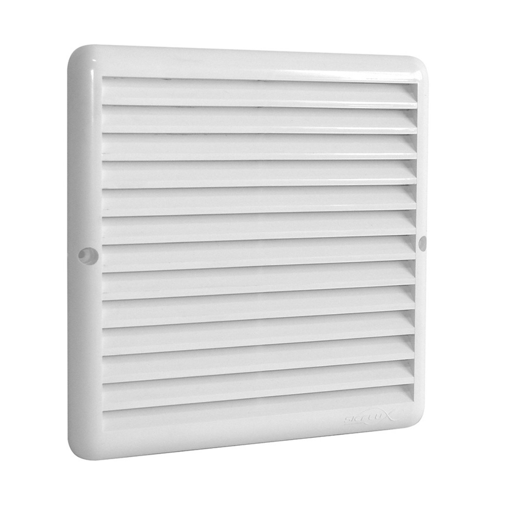 Grelha De Ventilação De Superfícies Grade Plástico ABS Quadrada 20 x 20cm Com Tela
