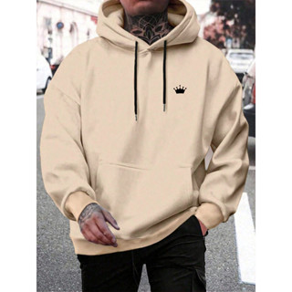 Moletom Masculino Moletom Canguru Blusa de Frio Unissex Moletom Estampado Coroa Moletom Unissex Toooop em Oferta na Shopee