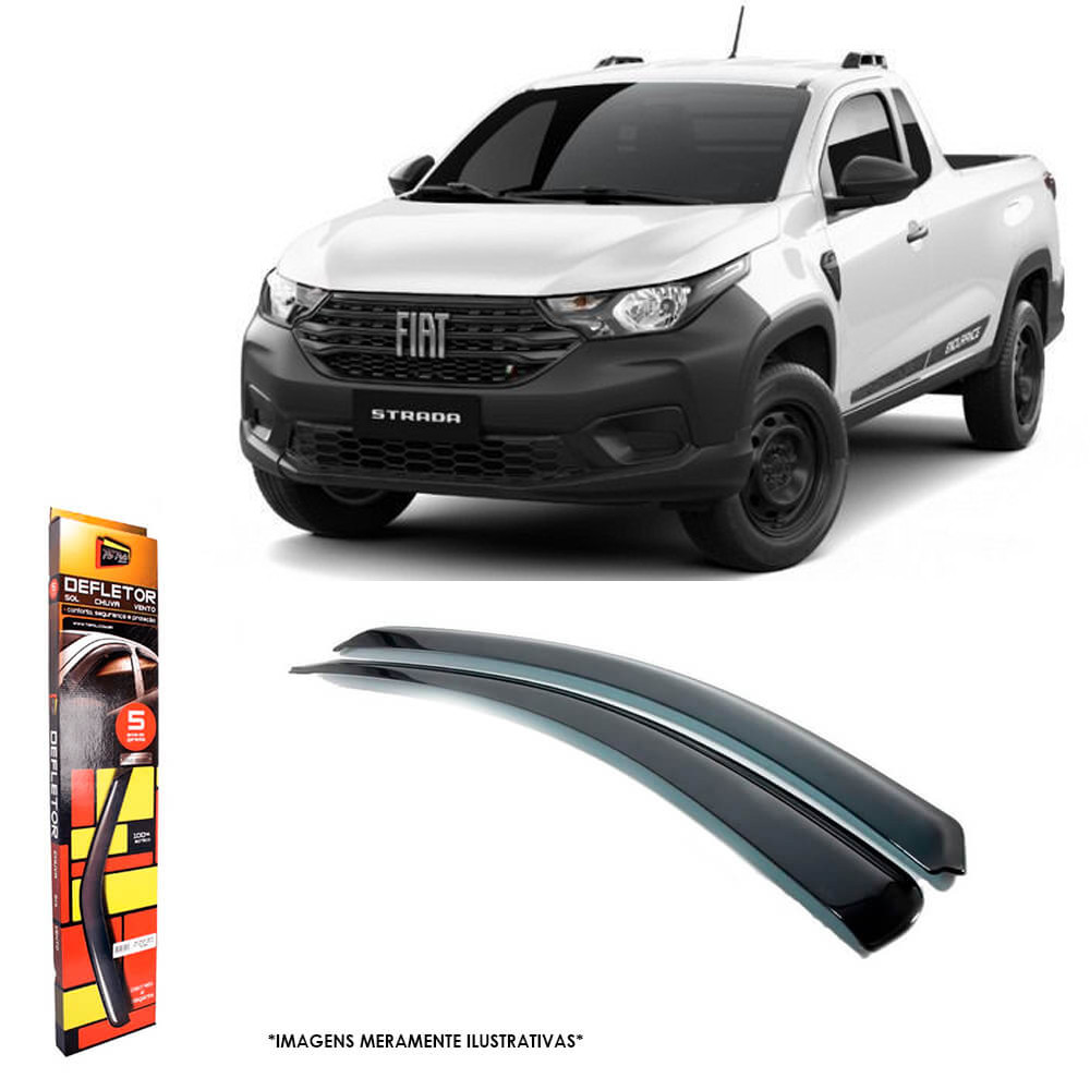 Calha de Chuva Strada Cabine Simples 2020 em diante 2 Portas TG Poli - 24026 em Oferta na Shopee