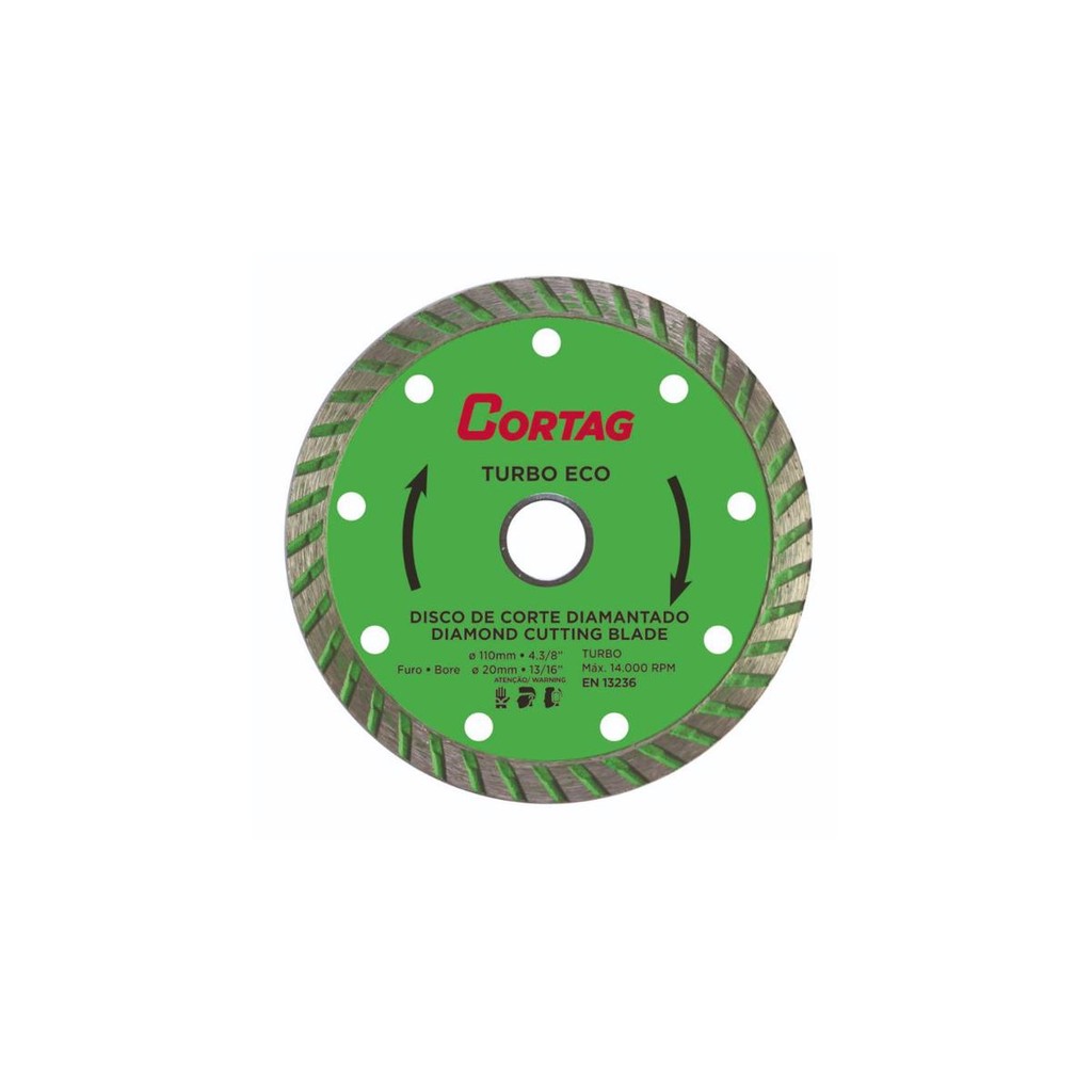 Disco De Corte Diamantado Turbo  Eco 110 Mm Cortag Mármore Granito Pedras Decorativas em Oferta na Shopee