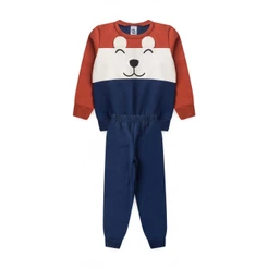 Conjunto Infantil Masculino Ursinho Tricolor