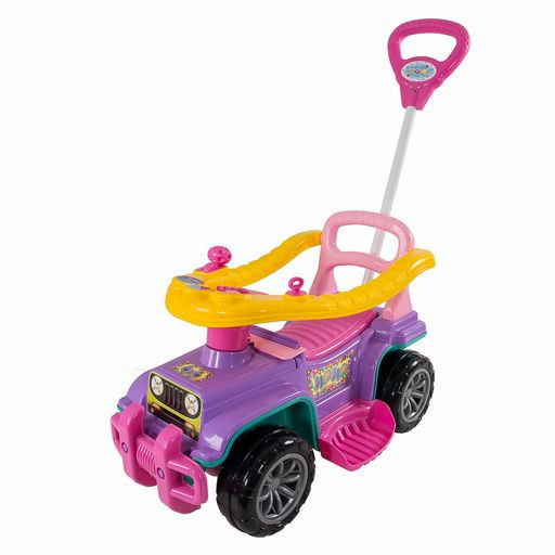 Carrinho de Passeio Bebê Jip Jip Menina Rosa com Empurrador