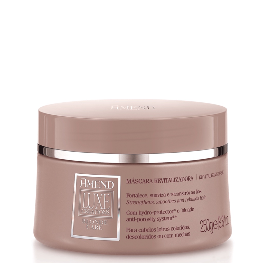 Máscara Hair Butter Luxe Creations Blonde Care Amend 250G proteção da cor dando brilho e hidratando