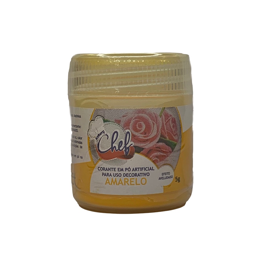 Corante em Pó Aveludado Amarelo  - 1 Unidade - 5g - Iceberg - - Food & Beverages