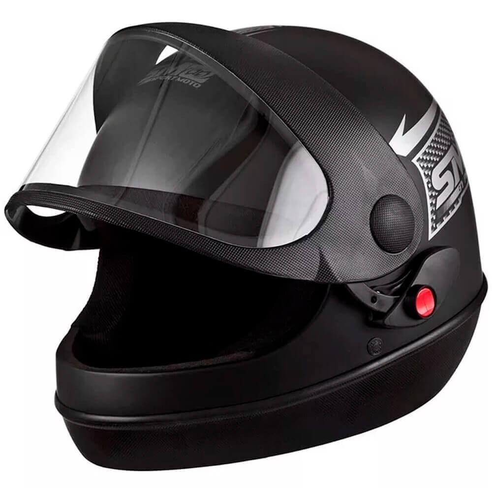 Capacete Sport Moto N 58 Preto Original Pro Tork - Spare Parts and Accessories for Vehicles