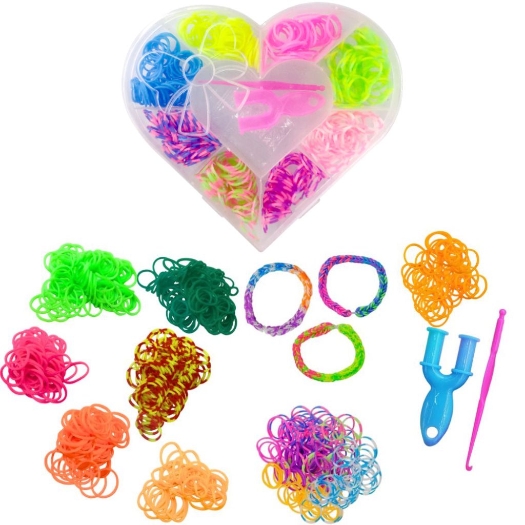 Biju Collection Elástico Pocke Estojo De Coração Fazer Pulseiras 6695 DM Toys - Mom & Baby