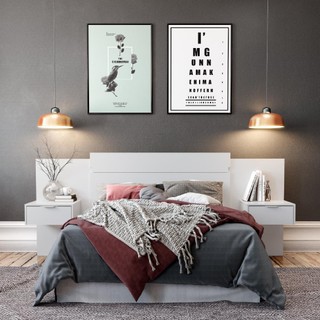 Cabeceira Casal Extensível e Mesa Lateral 1114 Carraro em Oferta na Shopee