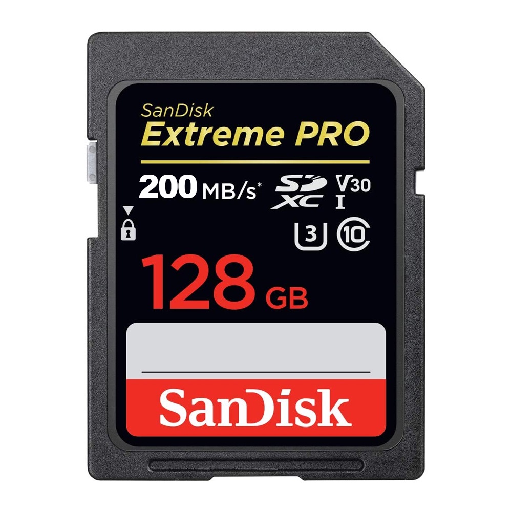 Cartão Memória Sdxc Sandisk 128gb Extreme Pro V30 200Mbs
