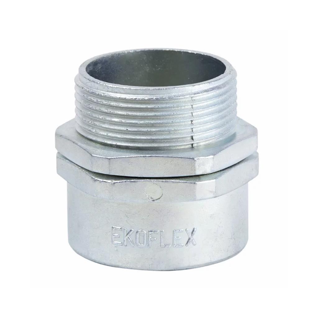 Conector Eletroduto Macho 2.1/2 Pol Rosca Bsp Reto Ekoflex