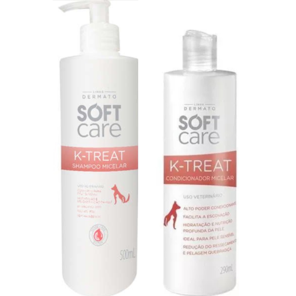 1 Shampoo K treat 500ml e 1 Condicionador K treat 290ml Cães e Gatos em Oferta na Shopee