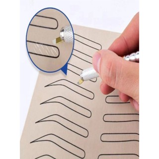 2 Pele Sintética Desenhada 14,5x19,5cm Treino Sobrancelhas Micropigmentação Henna Fio a Fio Microblanding Desenho