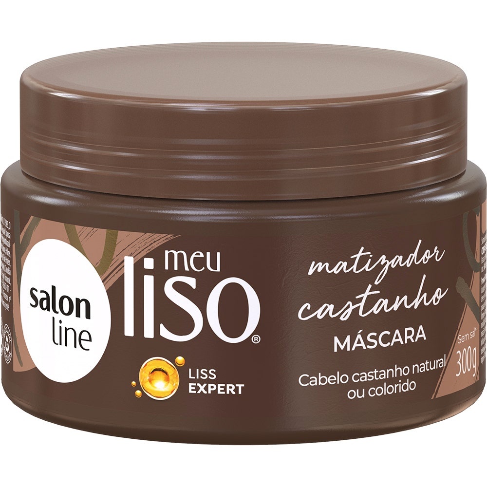 Máscara Tratamento Capilar Salon Line Meu Liso Matizadora Castanho 300gr em Oferta na Shopee